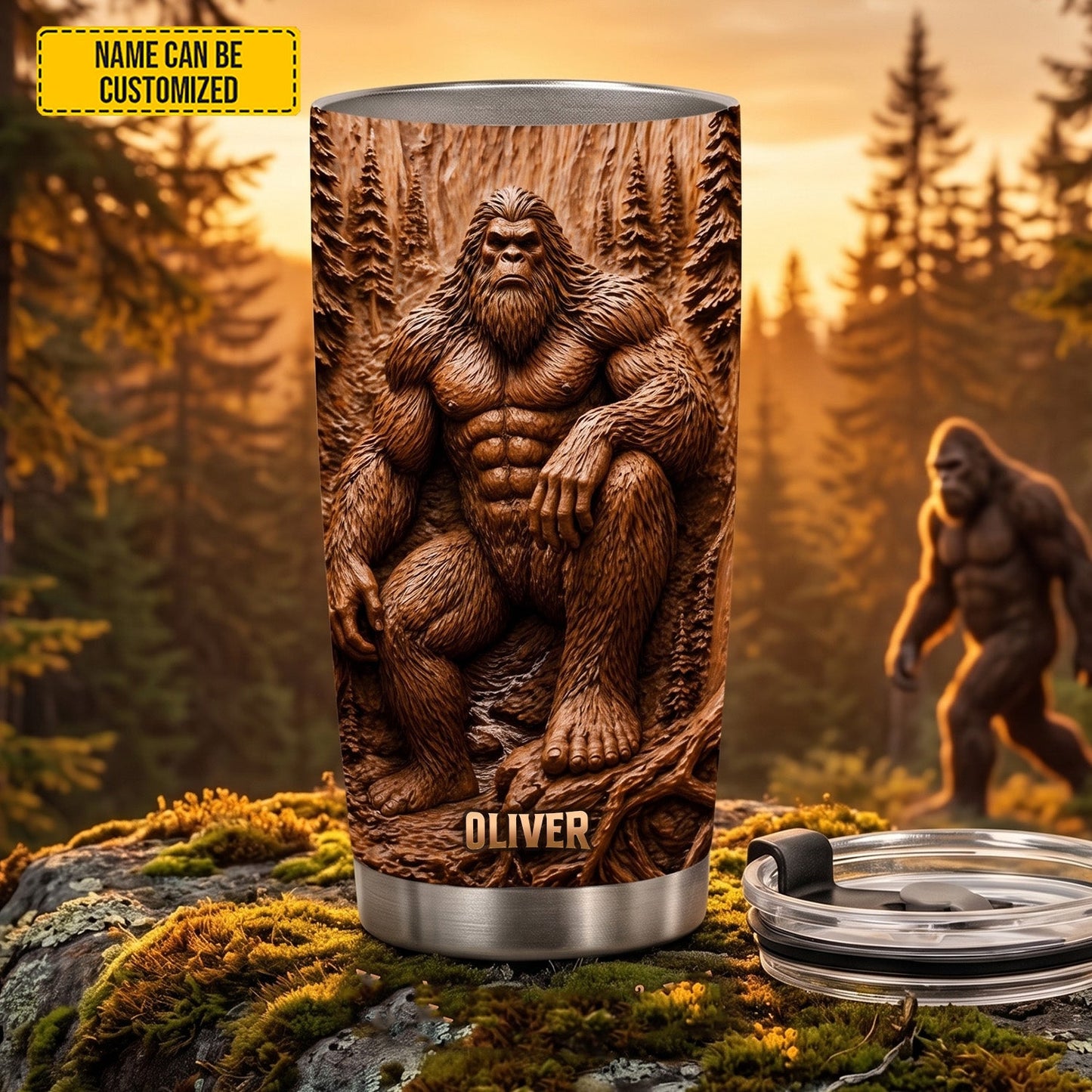 Woodland Legend – Personalized Bigfoot Tumbler