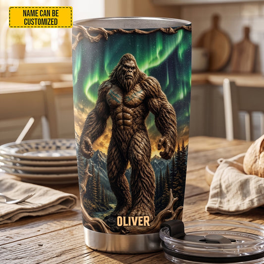 Northern Lights Sasquatch – Personalized Tumbler