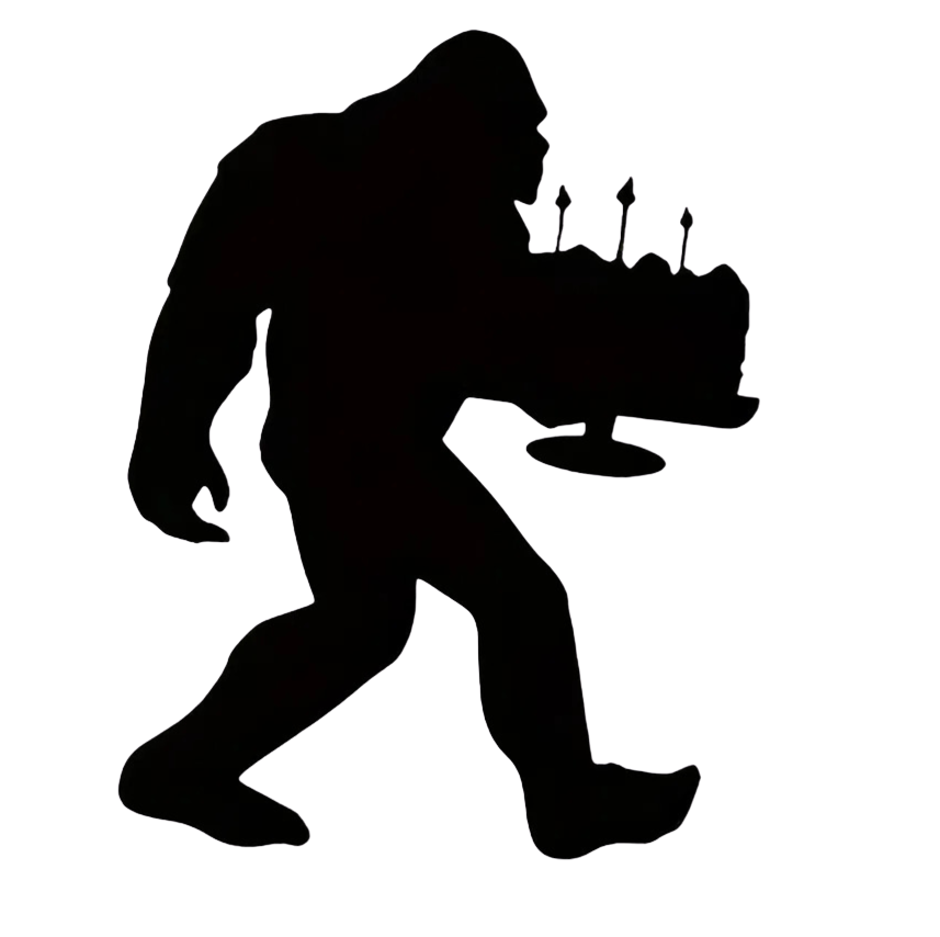 Bigfoot Birthday Stickers