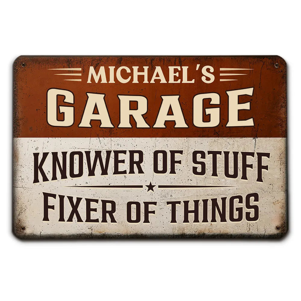 Knower And Fixer - Personalized Custom Metal Sign
