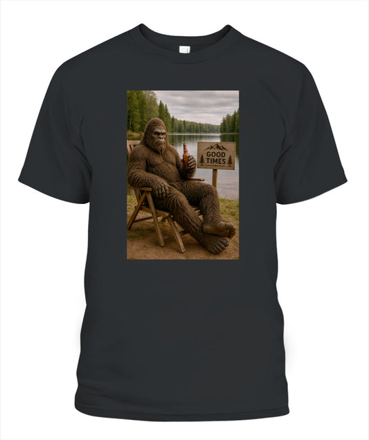 Good Times in the Wild – Bigfoot Camping Shirt
