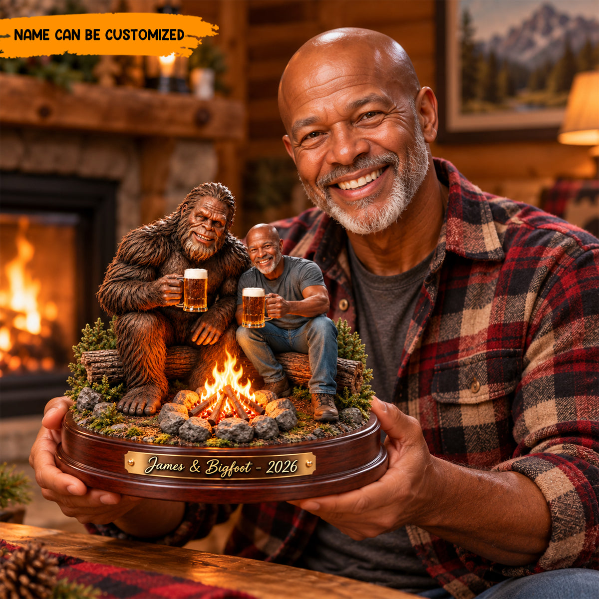 Bigfoot Best Friend – Personalized Bigfoot Camping Acrylic Plaque