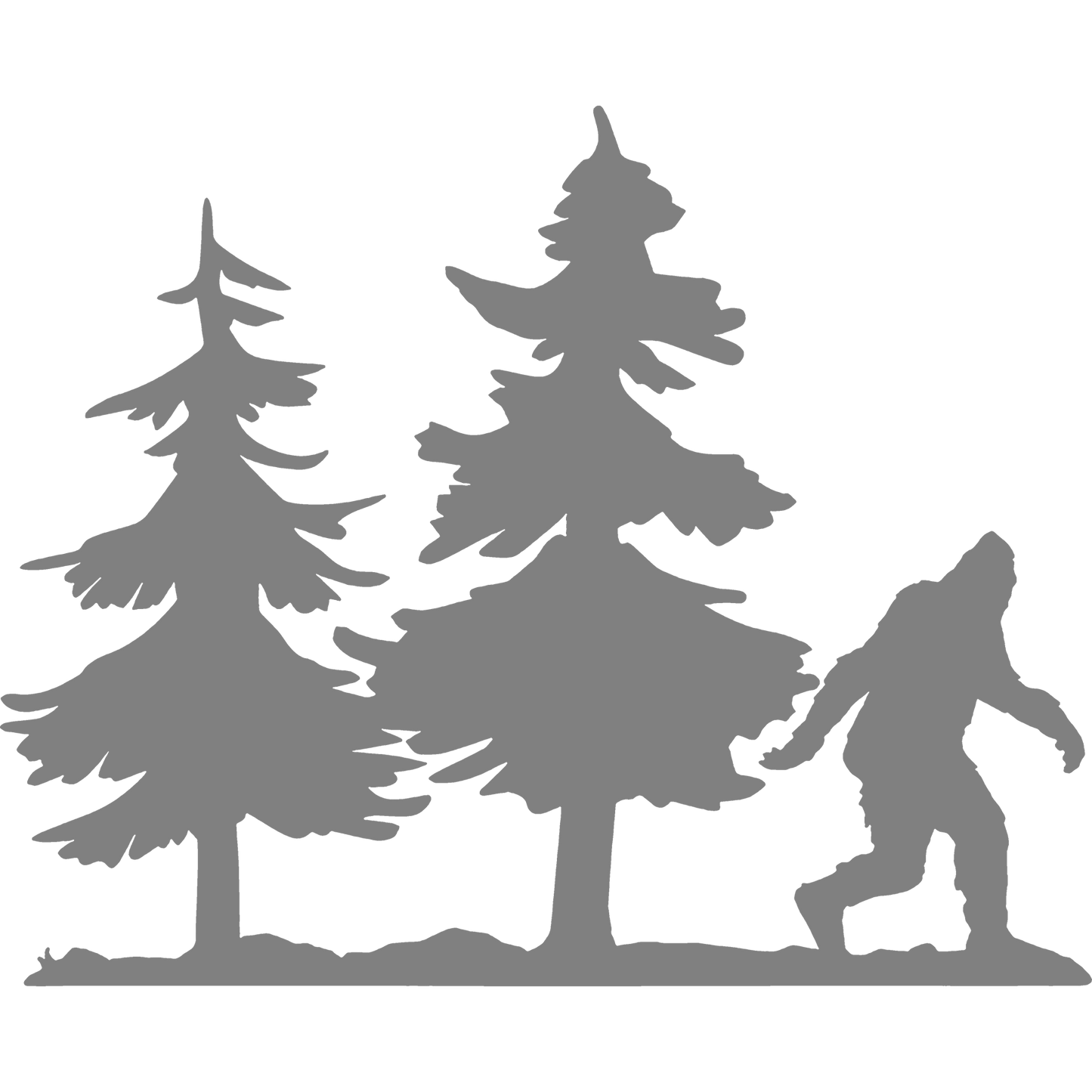Bigfoot Forest Scene Vinyl Sticker