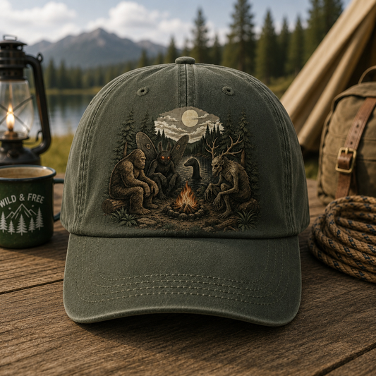 Campfire Legends Vintage Camping Cap