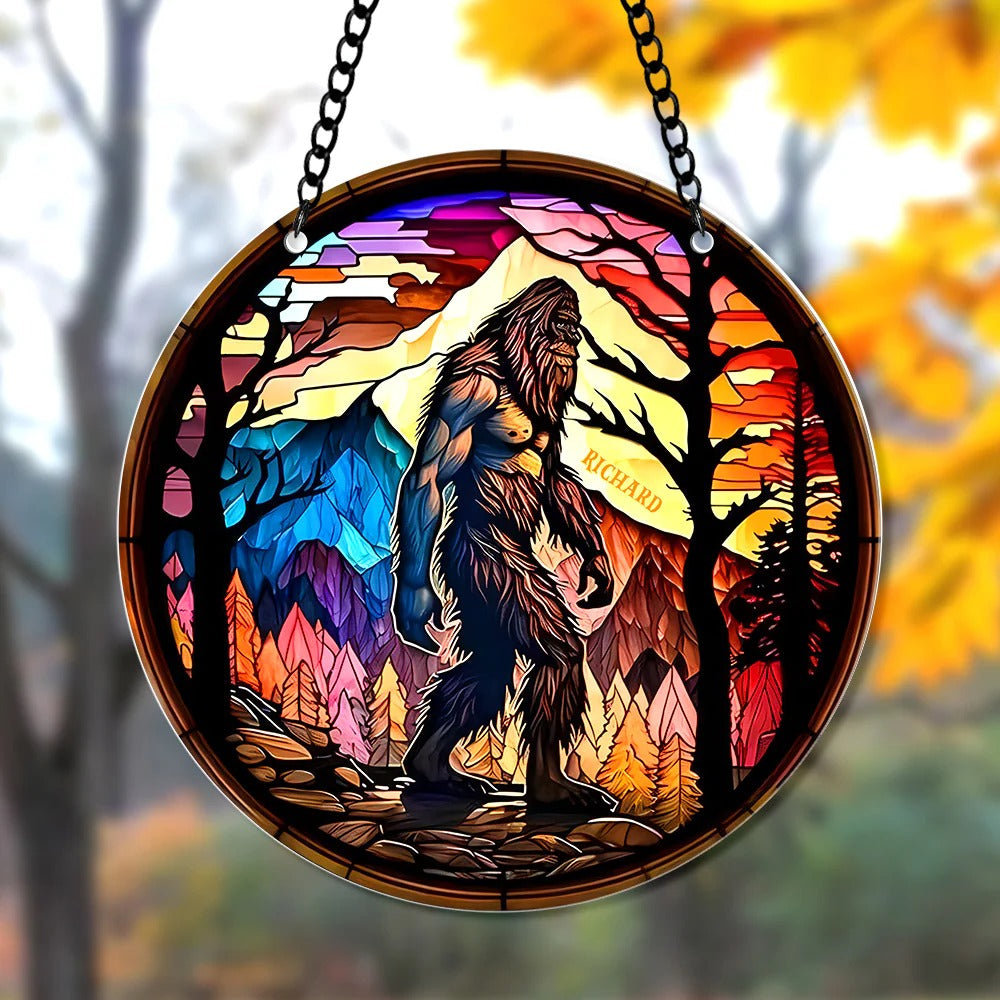 Personalized Big Foot Window Hanging Suncatcher, Acrylic Suncatcher
