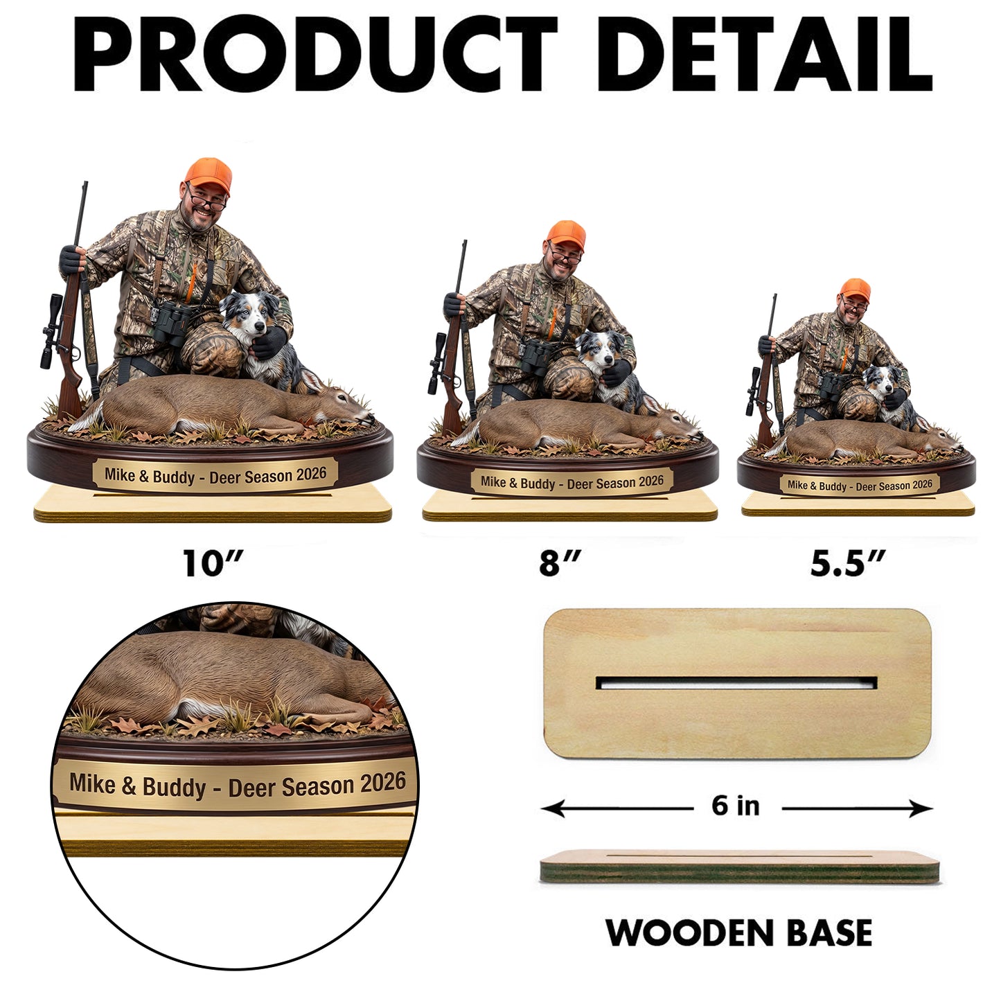 "Capture the Hunt" – Personalized Wooden Plaque
