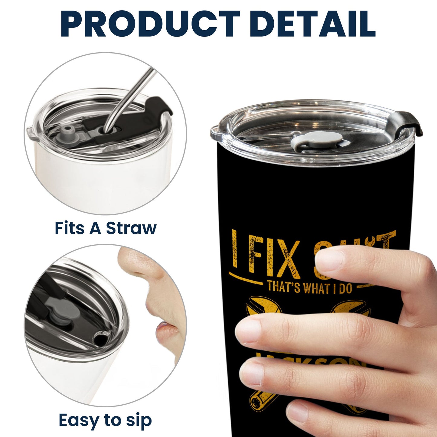 I Fix Sh!t That's What I Do - Personalized Tumbler