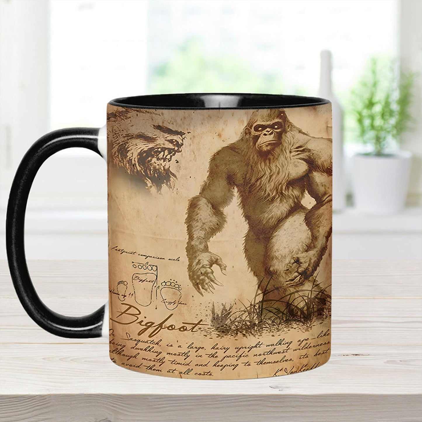 Bigfoot Legend in the Trees – Personalized Bigfoot Accent Mug