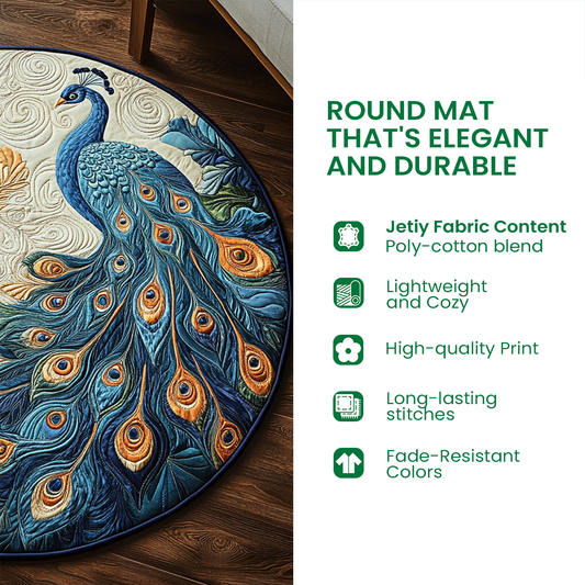 Merry Squatchmas Quilted Round Mat