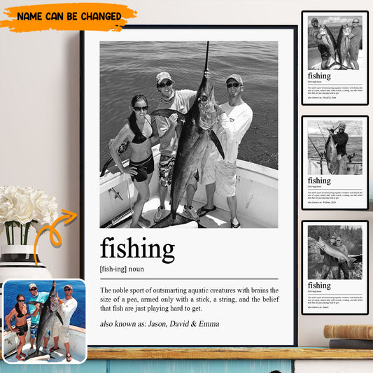 Personalized Fishing Definition Photo Poster & Canvas
