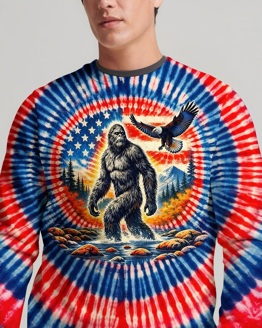 BIGFOOT EAGLE RED WHITE & BLUE SWIRL ALL OVER PRINT SHIRT