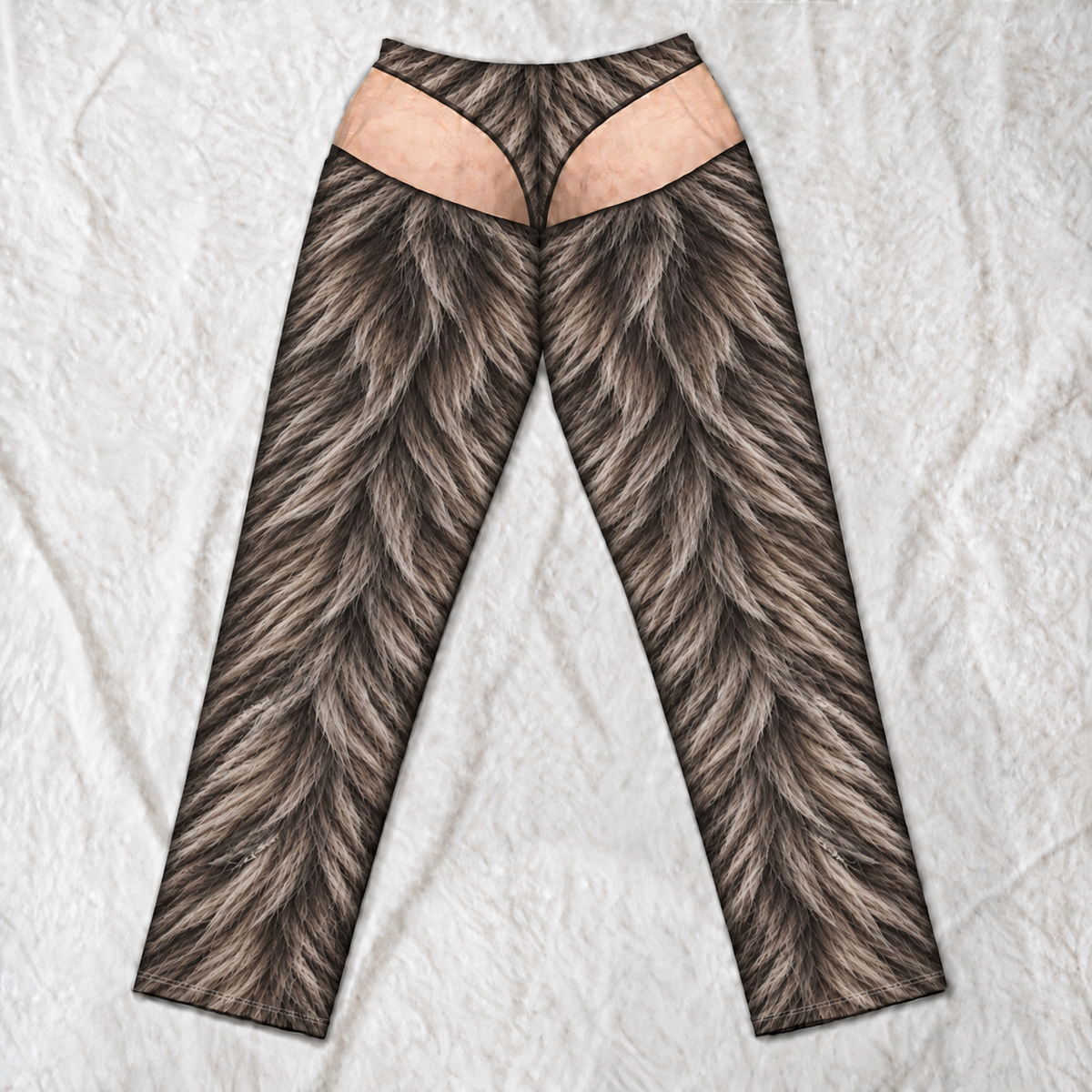 Funny Bigfoot Fur Print Pajama Pants for Men, Christmas Gift for Him – Novelty Lounge Pants
