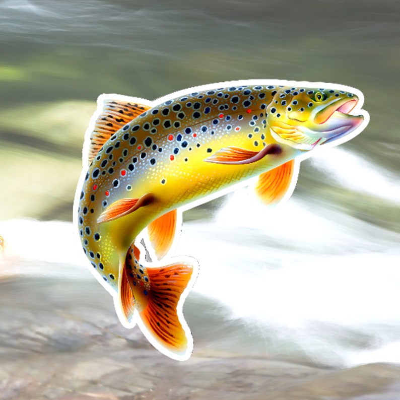 Brown Trout Fish Sticker