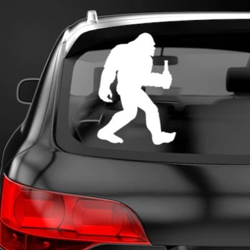 Bigfoot Holding Bottle Vinyl Sticker
