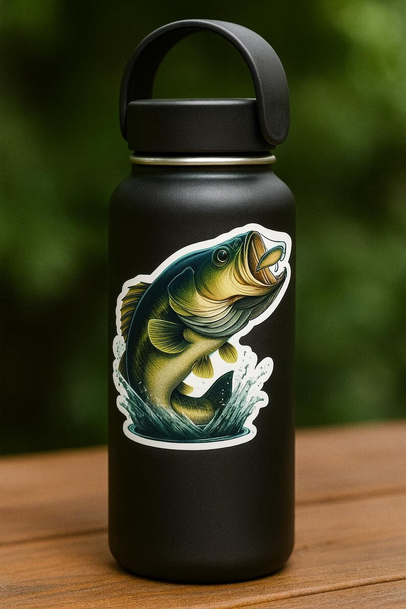 Bass Fishing Sticker