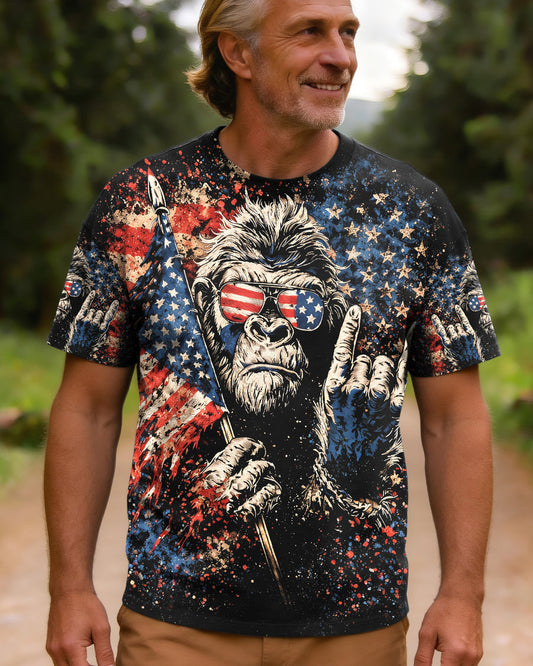 BIGFOOT GRUNGE STARS AND STRIPES ALL OVER PRINT SHIRT