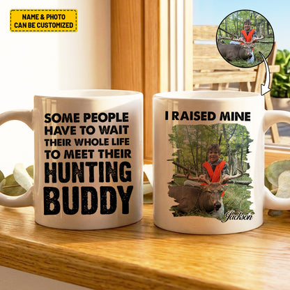 Personalized Hunting Buddy White Mug – Custom Photo & Name Gift