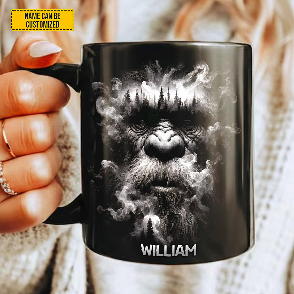Personalized Bigfoot Black Mug