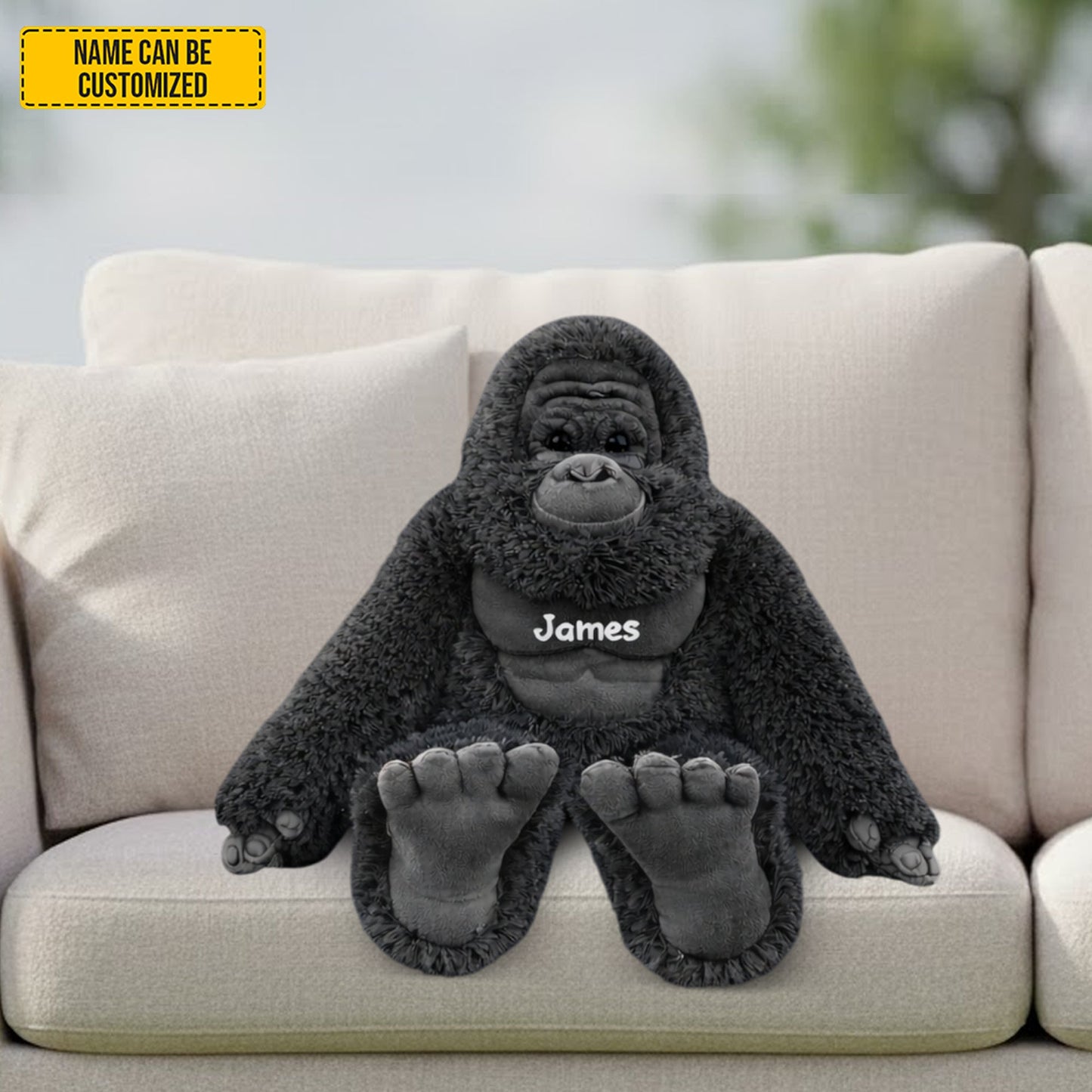 Personalized Cute Bigfoot Custom Shaped Pillow
