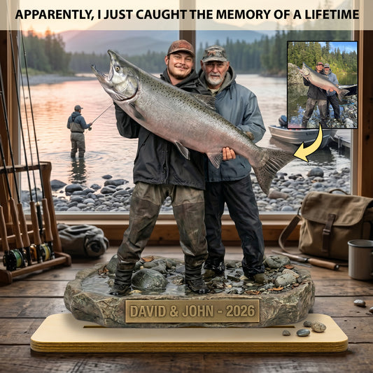 "The Catch of a Lifetime" – Personalized Wooden Plaque