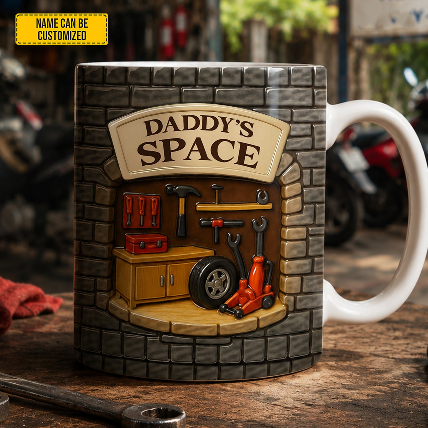 Personalized Garage Workshop White Mug