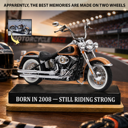 The Rider's Legacy – Personalized Motorcycle Wooden Plaque