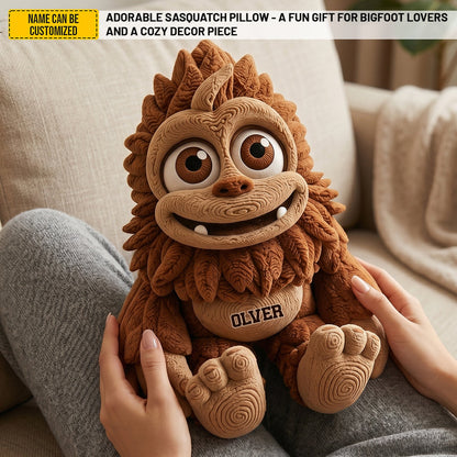Personalized Adorabale Sasquatch Custom Shaped Pillow