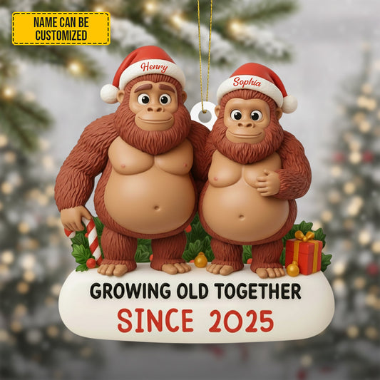Bigfoot Couple Ornament – Personalized Funny Christmas Gift