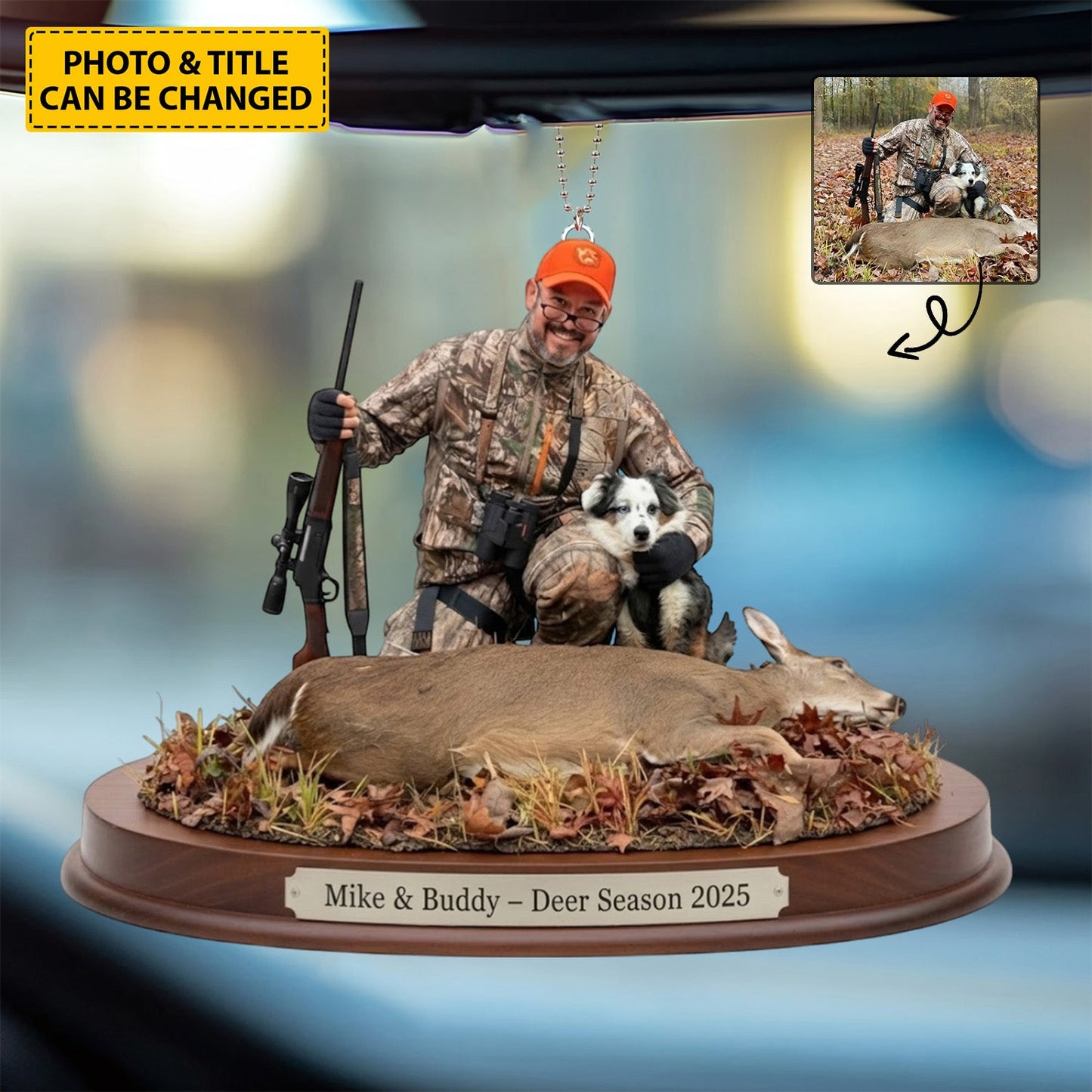 Trophy Moments - Custom Photo Hunting Car Ornament