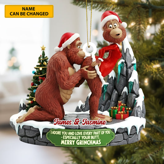 Bigfoot Couple Ornament – Personalized Funny Christmas Gift