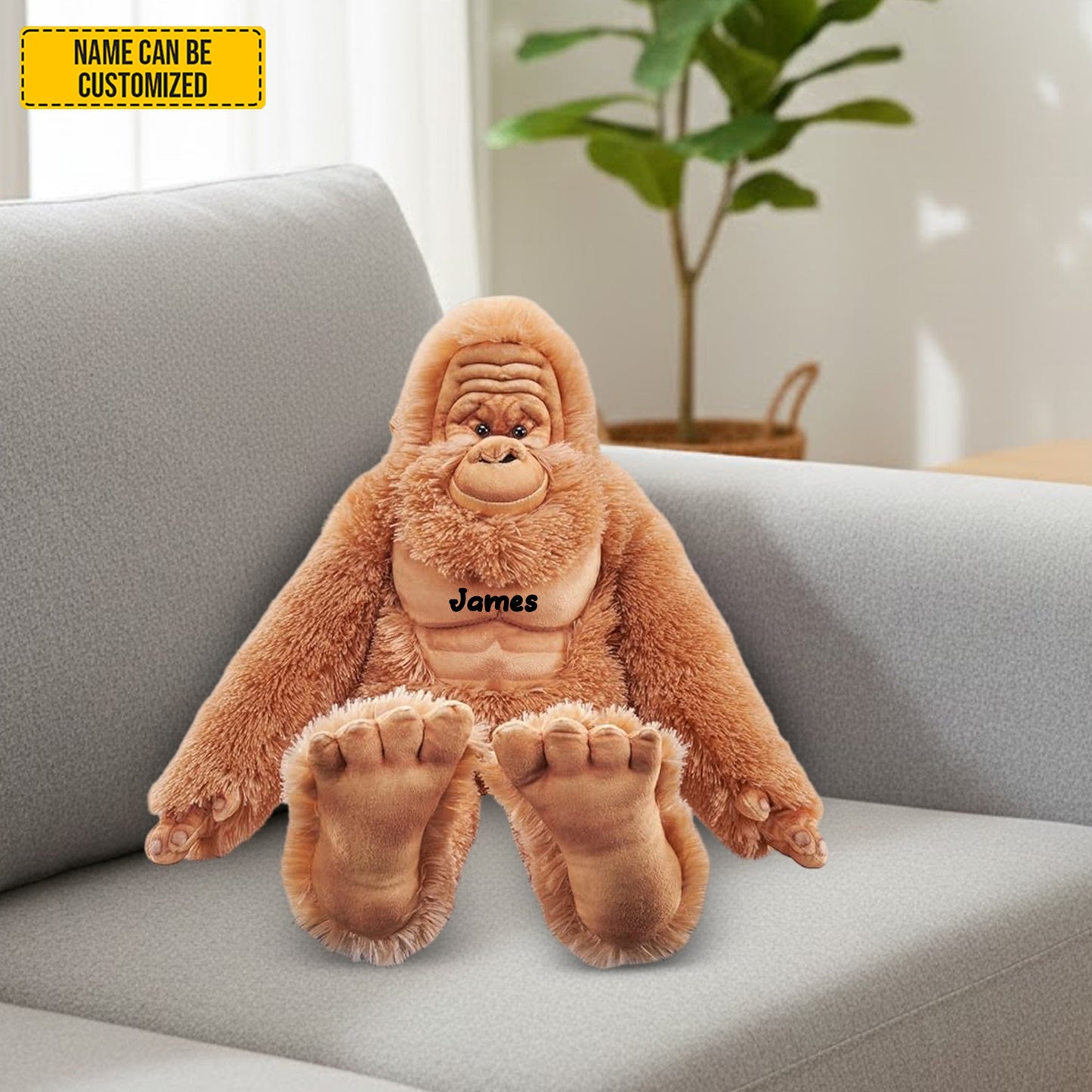 Personalized Cute Bigfoot Custom Shaped Pillow
