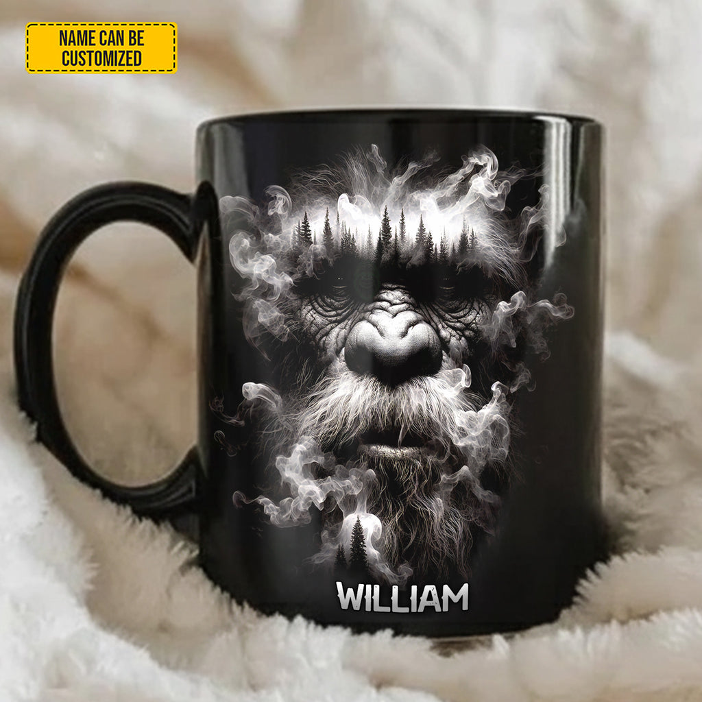 Personalized Bigfoot Black Mug