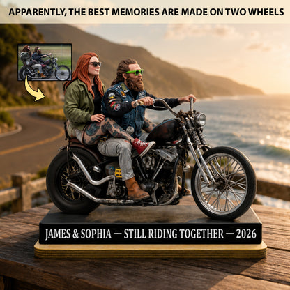 The Rider's Legacy – Personalized Motorcycle Wooden Plaque