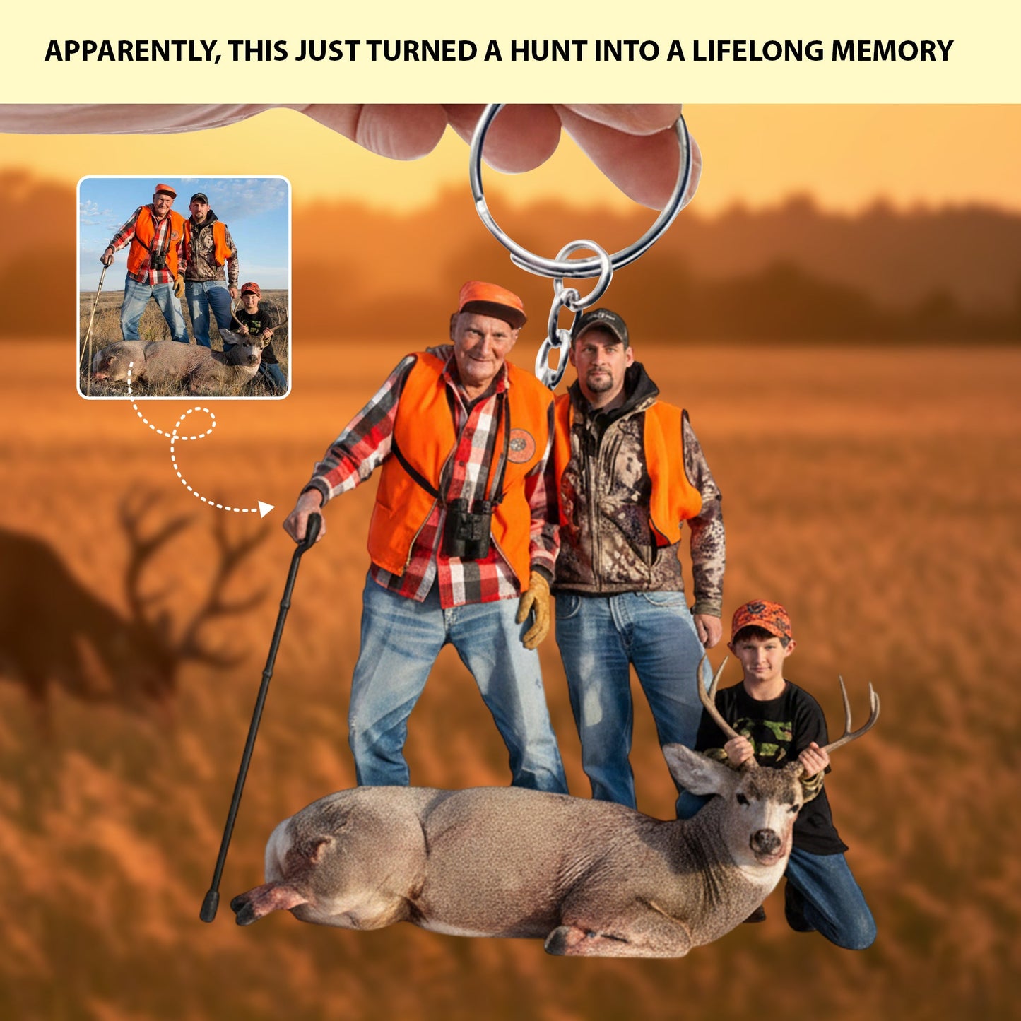 Trophy Moments - Personalized Hunting Keychain