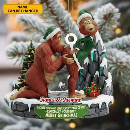 Bigfoot Couple Ornament – Personalized Funny Christmas Gift