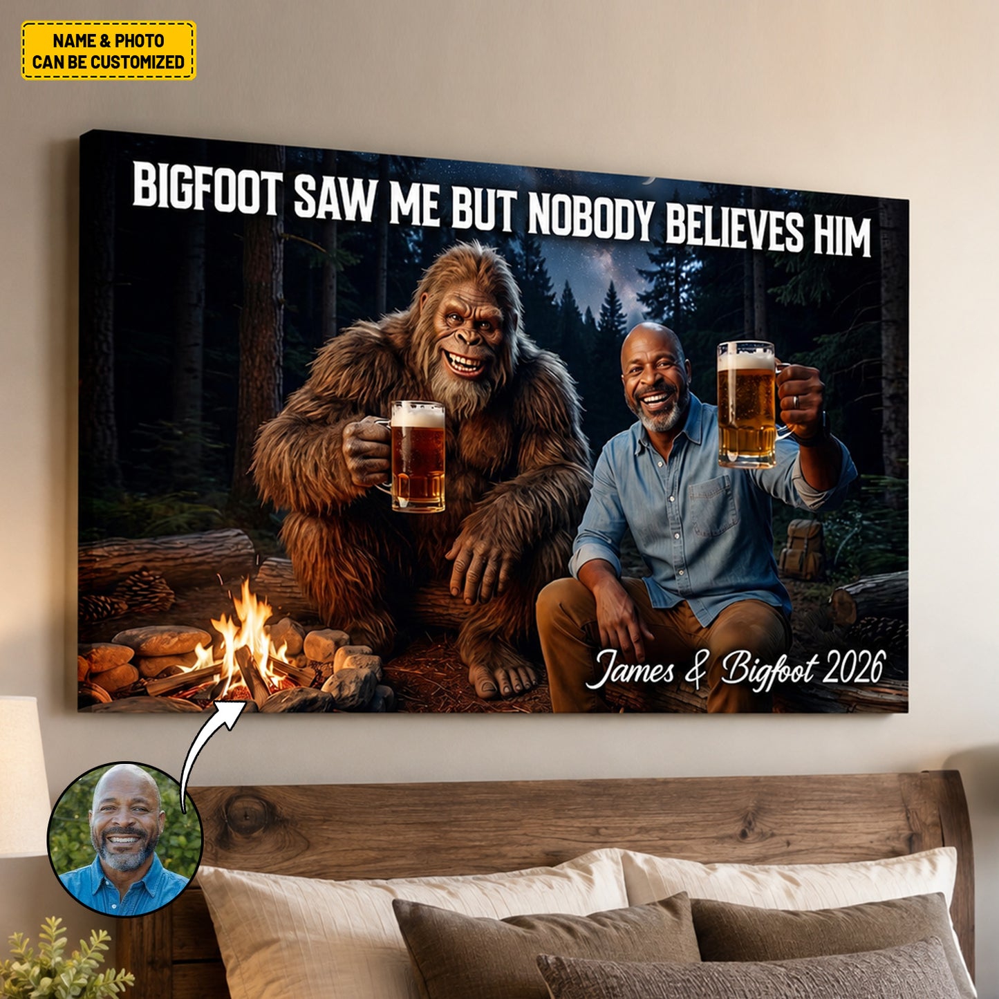 Bigfoot Saw Me But Nobody Believes Him - Personalized Poster Canvas Ver12