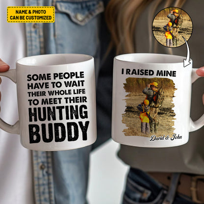 Personalized Hunting Buddy White Mug – Custom Photo & Name Gift