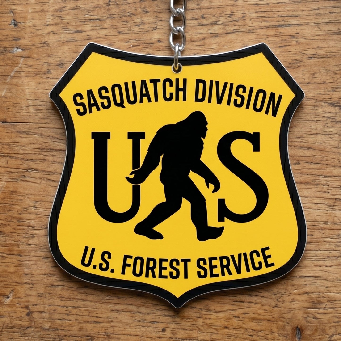 Sasquatch Division Keychain - Gift For Outdoor Lovers