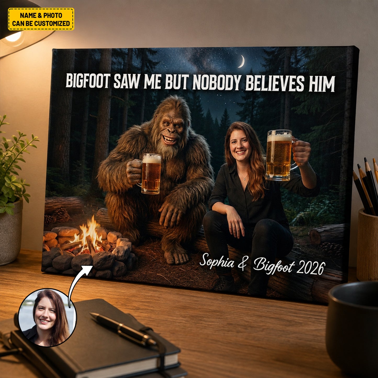 Bigfoot Saw Me But Nobody Believes Him - Personalized Poster Canvas Ver12