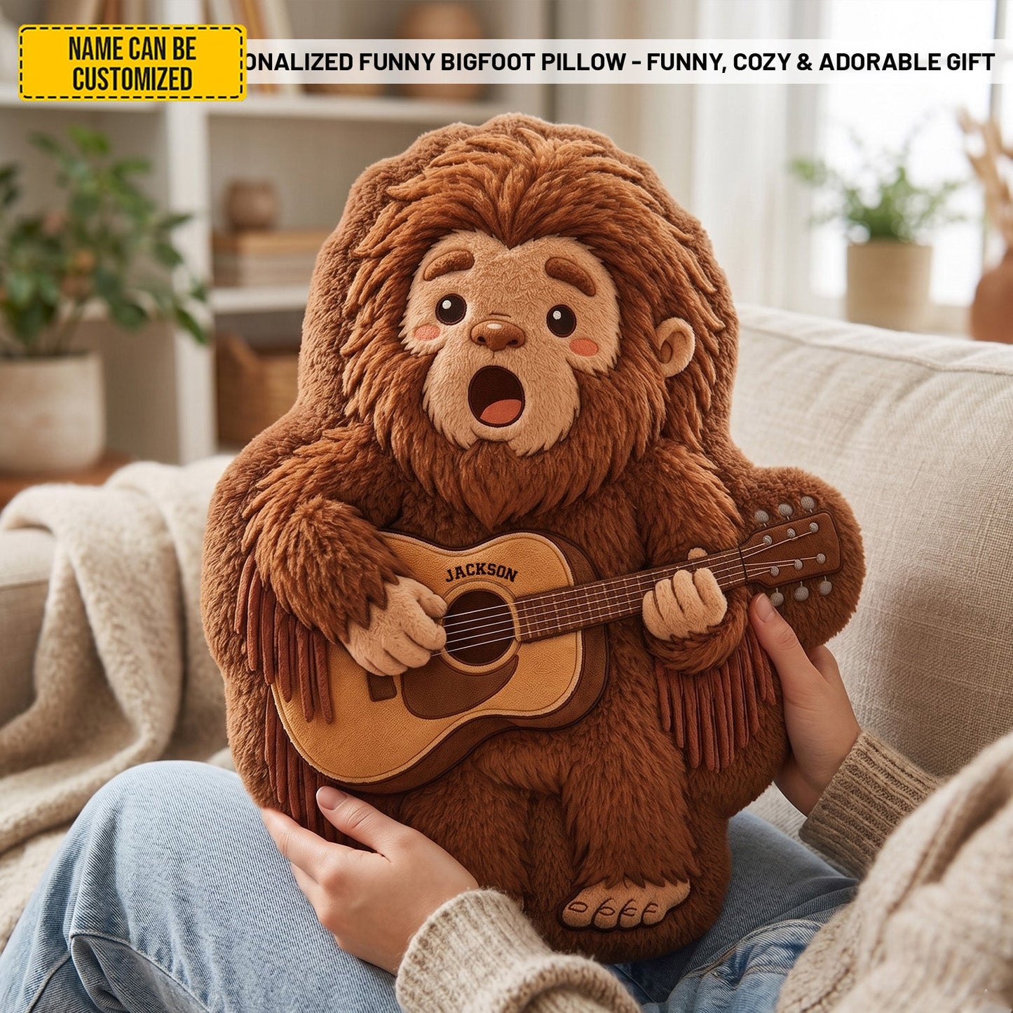 Personalized Cute Bigfoot Custom Shaped Pillow