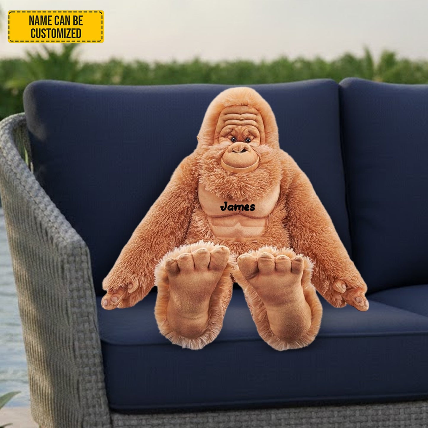 Personalized Cute Bigfoot Custom Shaped Pillow