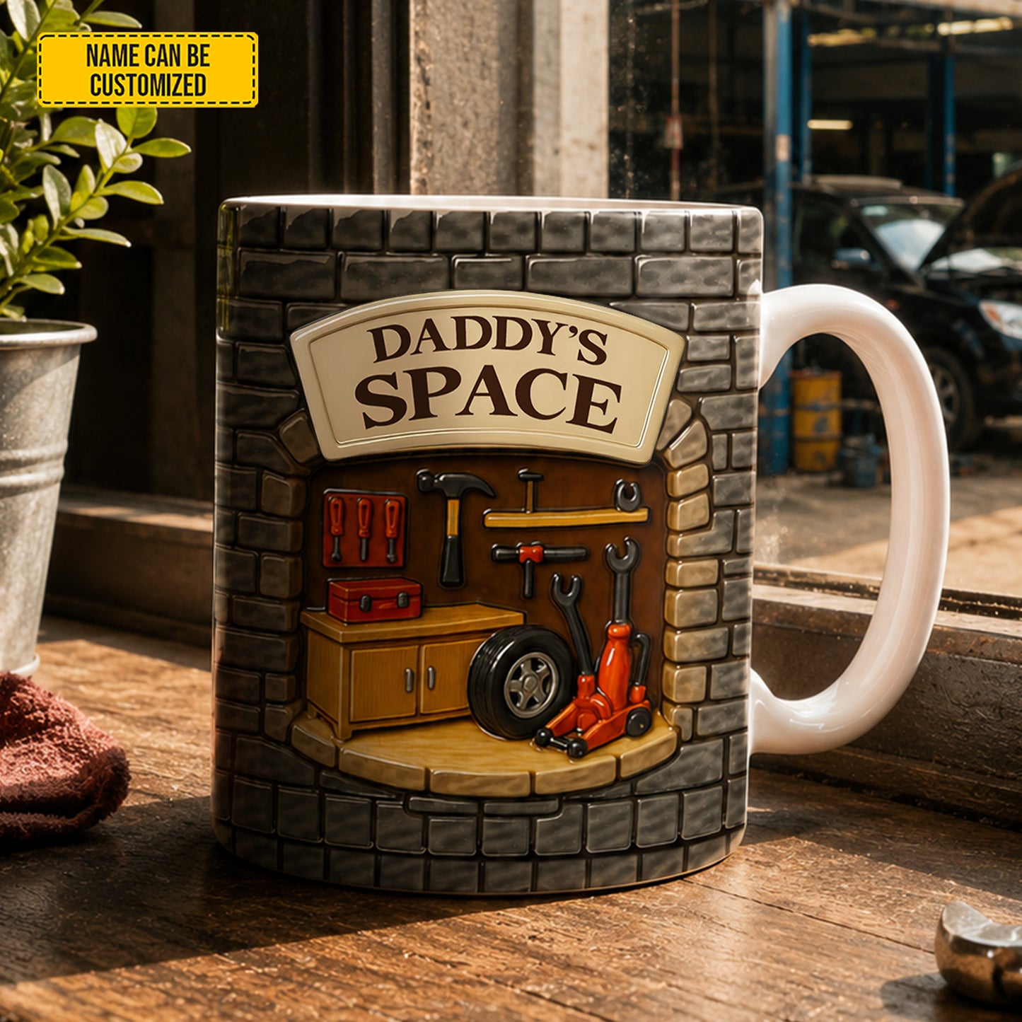 Personalized Garage Workshop White Mug