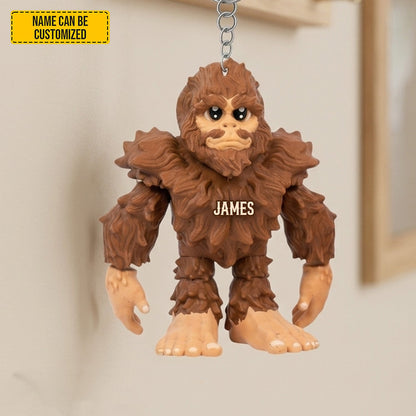 Personalized Cute Sasquatch Keychain