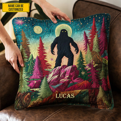 Personalized Bigfoot Forest Pillow