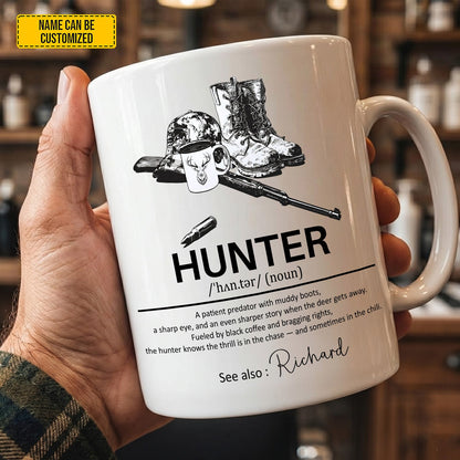Personalized Hunter Definition White Mug