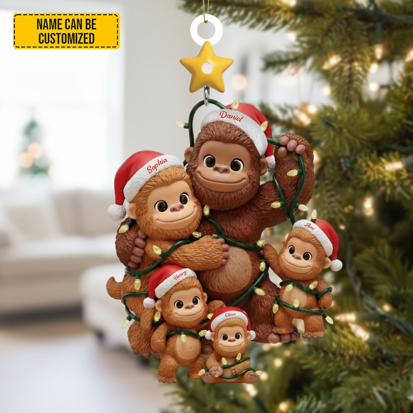 Bigfoot Family Ornament – Personalized Christmas Gifts