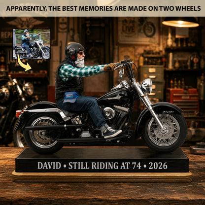 The Rider's Legacy – Personalized Motorcycle Wooden Plaque