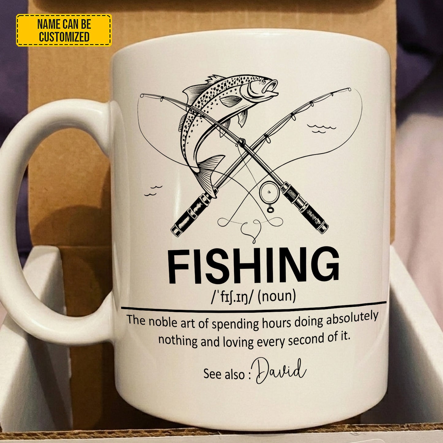 The Ultimate Mug for Fishing Lovers! 🎣 - Personalized Fishing White Mug