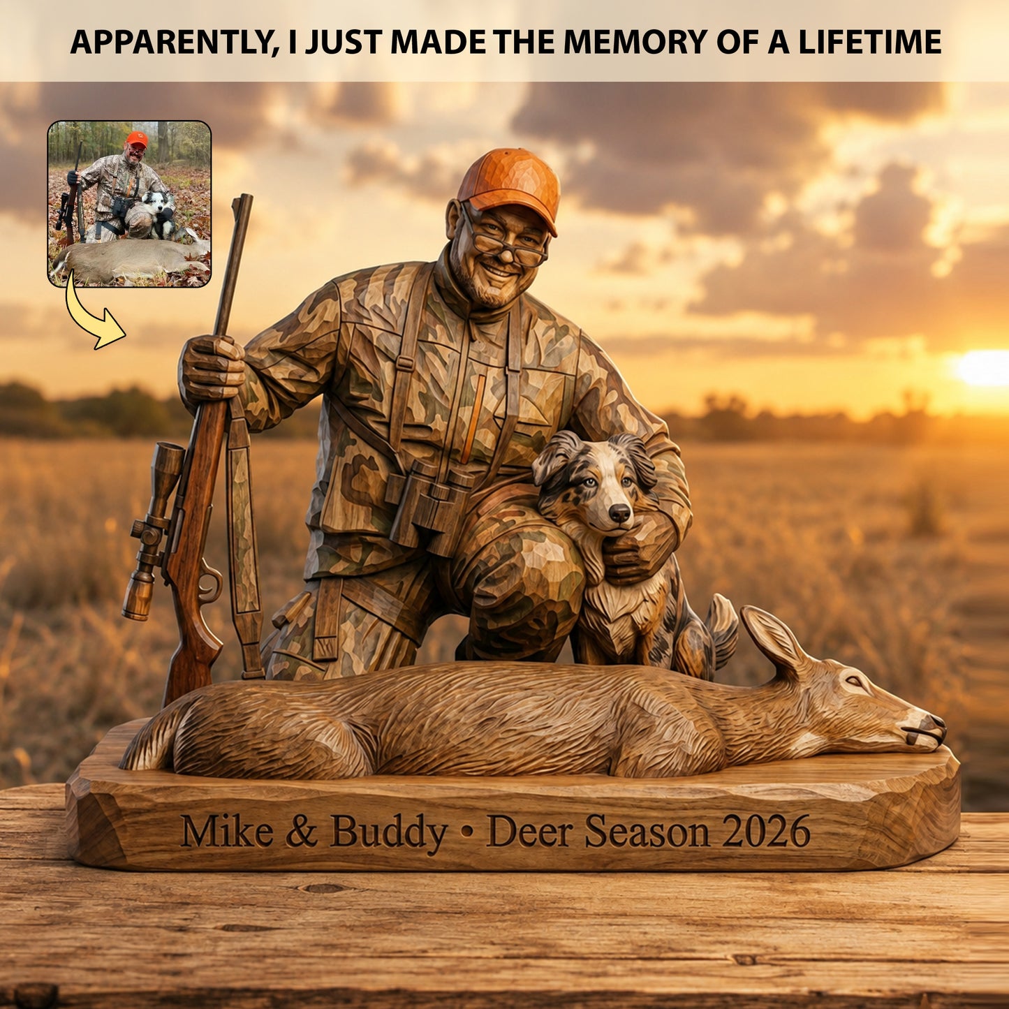 Preserve Your Best Hunting Memories Forever In Wood – Personalized Wooden Block