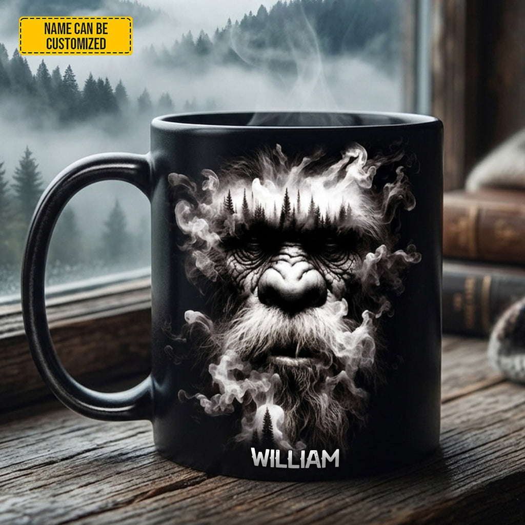 Personalized Bigfoot Black Mug